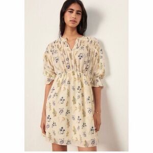 NWT BA&SH Robe Alois ecru floral dress